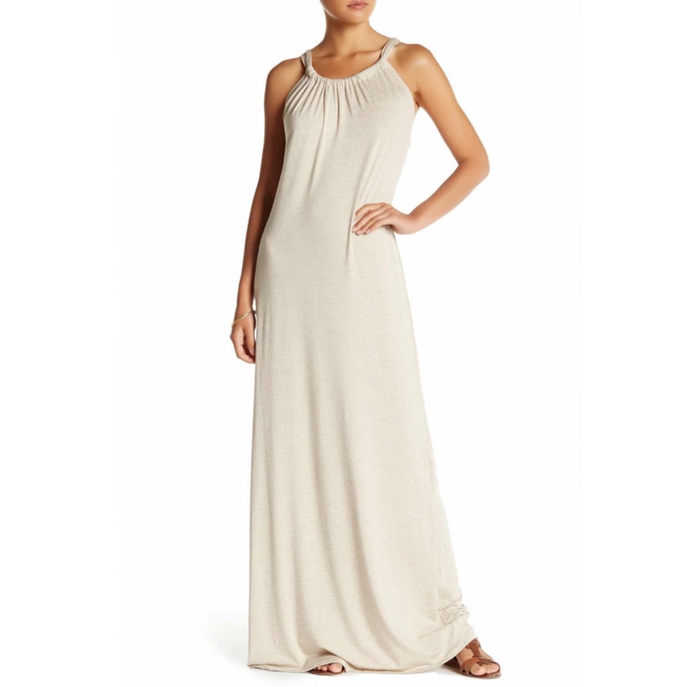 Go Couture Maxi Dress in Oatmeal